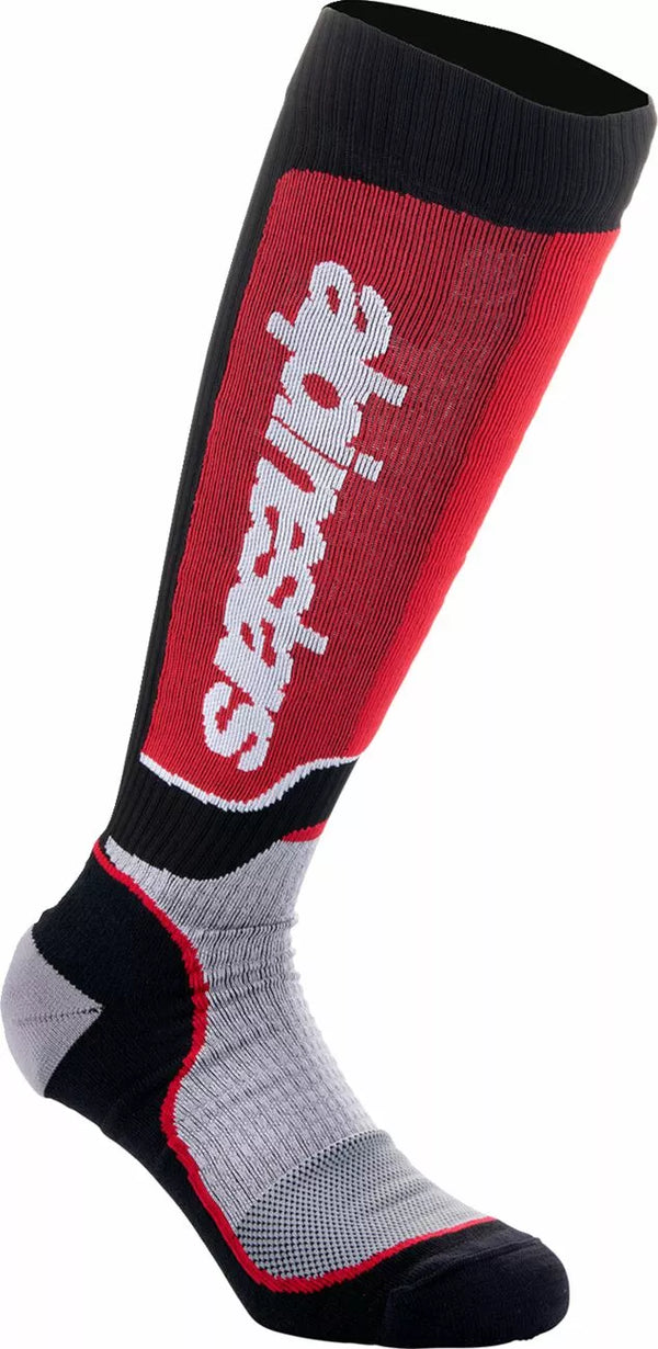 ALPINESTARS(MX) SOCK MX PLUS BLK/RED/GY L 4702324-1215-L