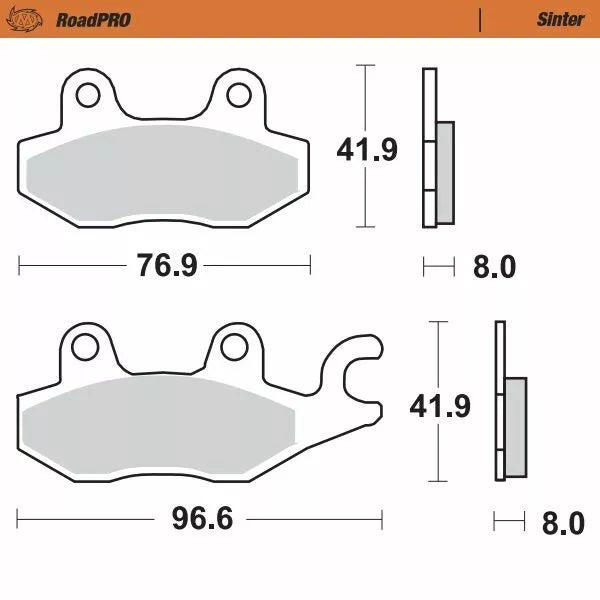 MOTO-MASTER BRAKE PAD SINTER REAR 402902