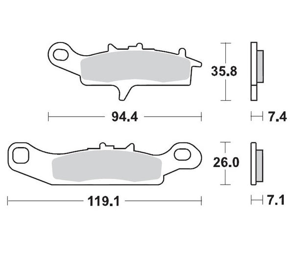 MOTO-MASTER BRAKE PAD RACING 095411