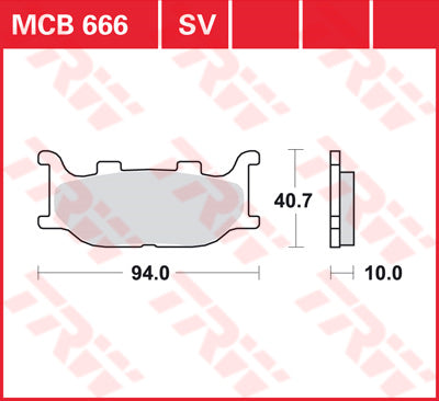 TRW BRAKE PAD TRW MCB666 MCB666