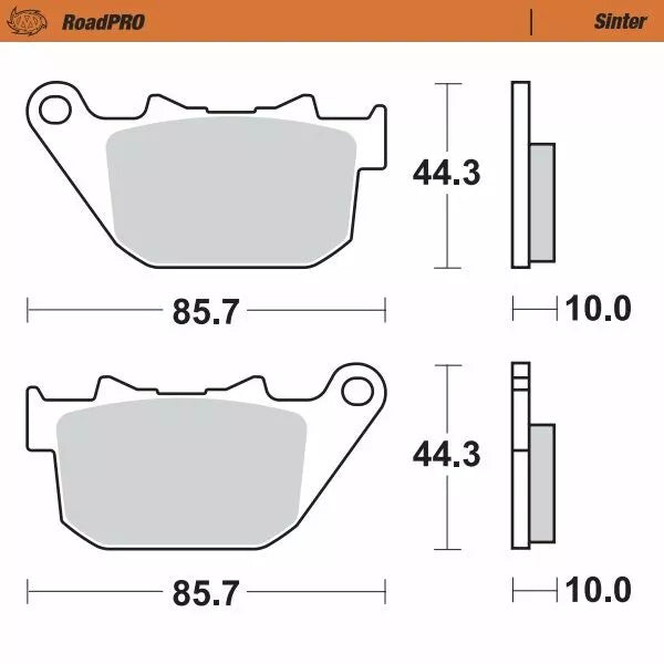 MOTO-MASTER BRAKE PAD SINTER REAR 411802