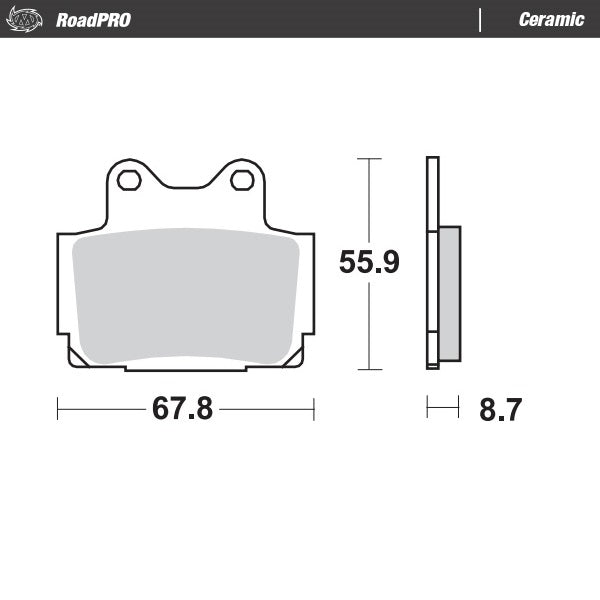 MOTO-MASTER BRAKE PAD CERAMIC 408504
