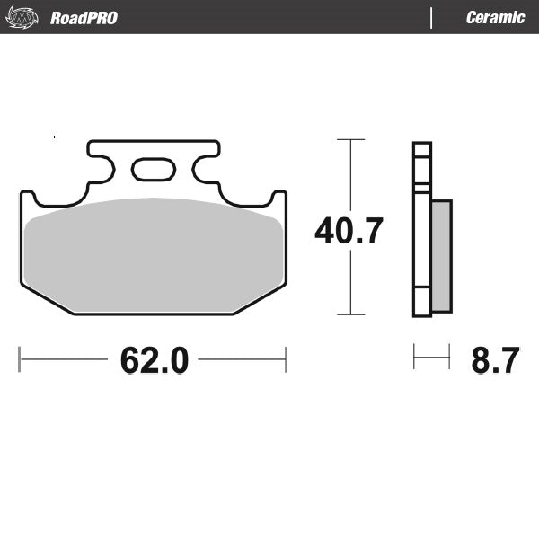 MOTO-MASTER BRAKE PAD CERAMIC 413804