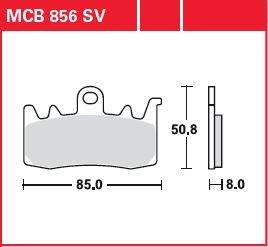 TRW BRAKE PAD SINTER FRONT STREET MCB856SV