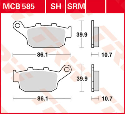 TRW BRAKE PAD TRW MCB585 MCB585
