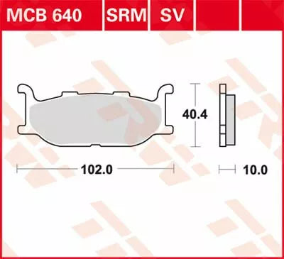 TRW Brake Pad Sinter Scooter 125+ MCB640SRM