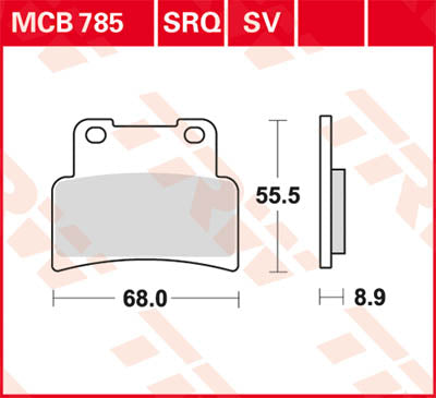 TRW BRAKE PAD TRW MCB785SV MCB785SV