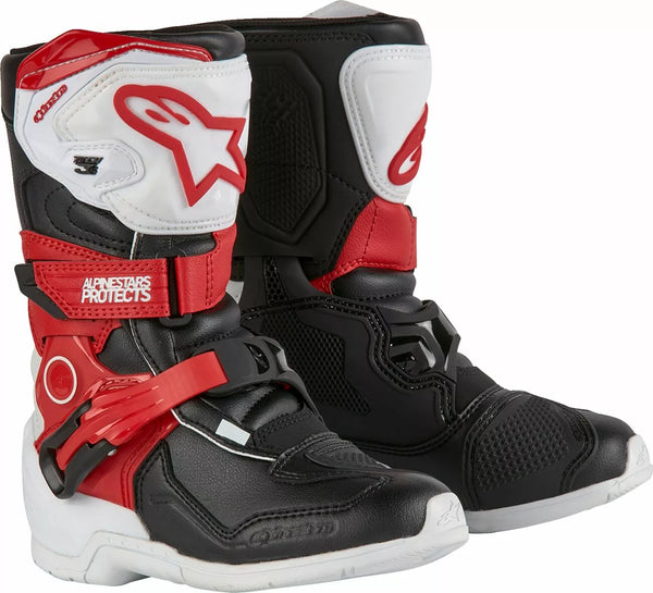 ALPINESTARS(MX) BOOT T3S KIDS WT/BK/R 1 2014524-2030-1