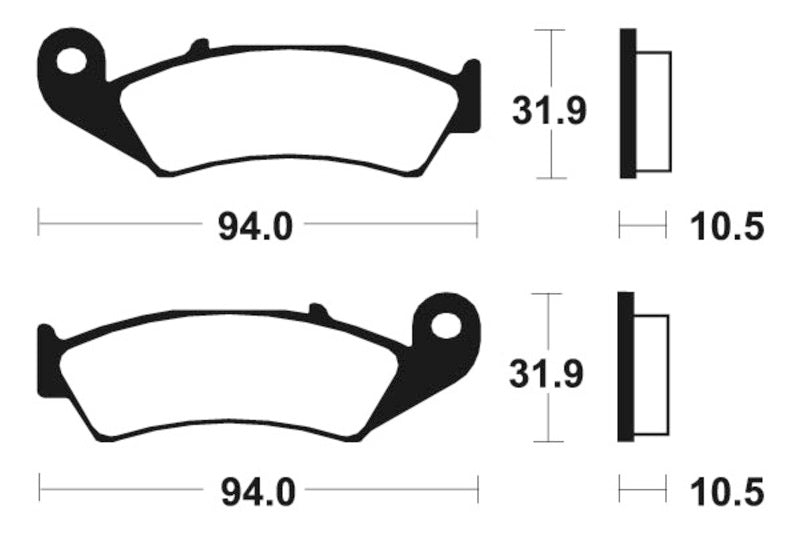 TECNIUM Street Organic Brake pads - MA123 1022344