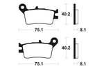 TECNIUM Street Organic Brake pads - MA129 1022350