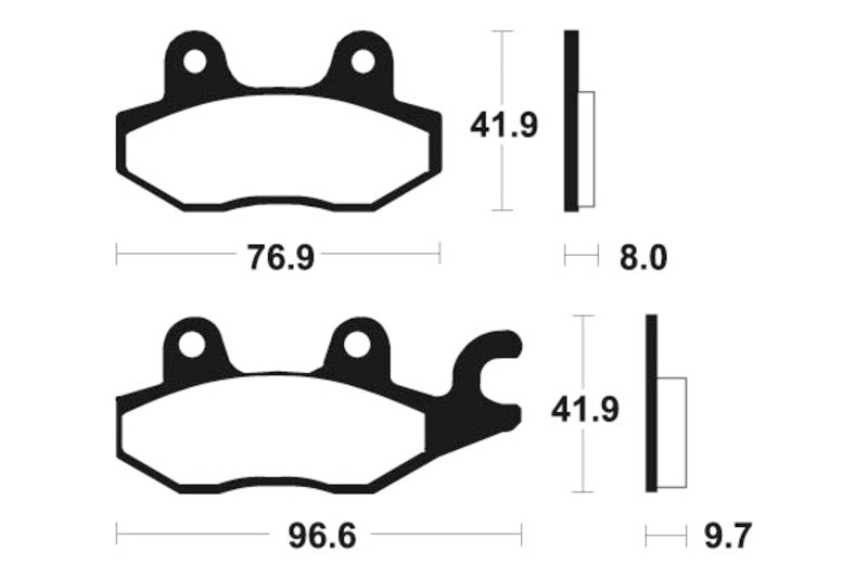 TECNIUM Street Organic Brake pads - MA133 1022355