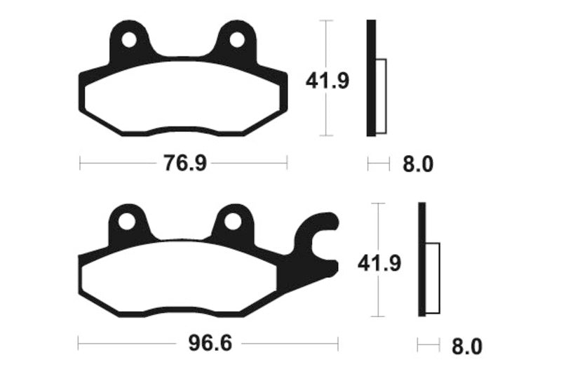 TECNIUM Street Organic Brake pads - MA138 1022360