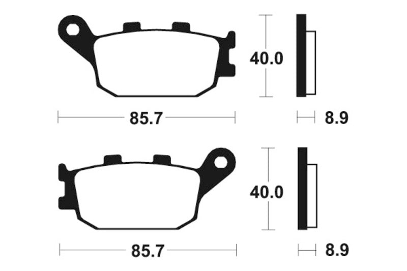 TECNIUM Street Organic Brake pads - MA157 1022380