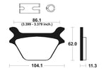 TECNIUM Street Organic Brake pads - MA169 1022389