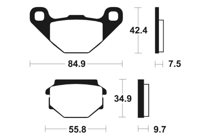 TECNIUM Street Organic Brake pads - MA184 1022401