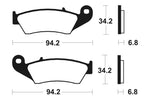 TECNIUM Street Organic Brake pads - MA194 1022410