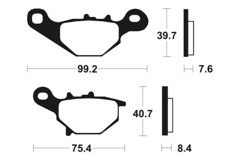 TECNIUM Street Organic Brake pads - MA202 1022417