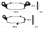 TECNIUM Street Organic Brake pads - MA205 1022420