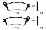 TECNIUM Street Organic Brake pads - MA222 1022426