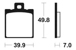 Tecnium Street Organic Brake Pads - MA237 1022436