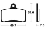 Tecnium Street Organic Brake Pads - MA321 1022478