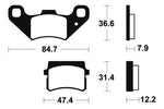 TECNIUM Street Organic Brake pads - MA355 1022489