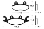 TECNIUM Street Organic Brake pads - MA378 1022497