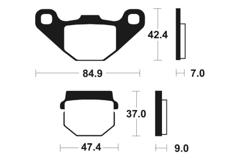 TECNIUM Street Organic Brake pads - MA44 1022516