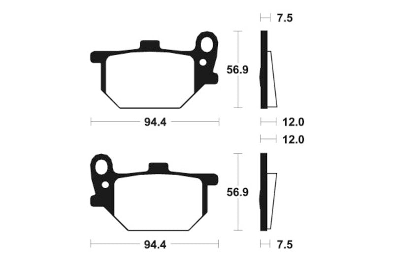 Tecnium Street Organic Brake Pads - MA45 1022517