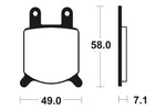 Tecnium Street Organic Brake Pads - MA60 1022534