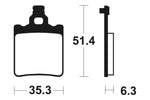 TECNIUM Street Organic Brake pads - MA74 1022542