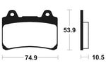 TECNIUM Street Organic Brake pads - MA90 1022560