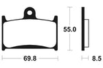 TECNIUM Racing Sintered Metal Carbon Brake pads - MCR124 1022571