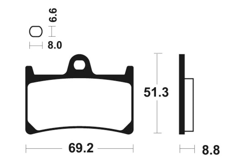 TECNIUM Racing Sintered Metal Carbon Brake pads - MCR134 1022574