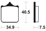 TECNIUM Racing Sintered Metal Carbon Brake pads - MCR262 1022586