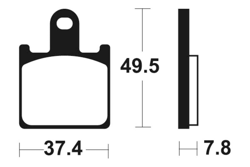 TECNIUM Racing Sintered Metal Carbon Brake pads - MCR338 1022594