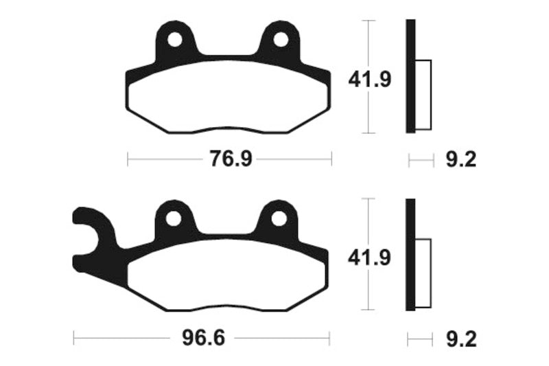 Tecnium scooter organic brake pads - ME213 1022640