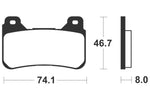 TECNIUM Street Performance Sintered Metal Brake pads - MF309 1022769