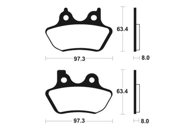 Tecnium Street Performance Sintered Metal Brake Pads - MF326 1022772