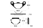 TECNIUM MX/ATV Sintered Metal Brake pads - MO192 1022853