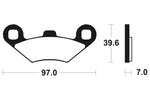 TECNIUM MX/ATV Sintered Metal Brake pads - MO216 1022857