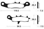 Tecnium MX/ATV Sintrad Metall Bromsbelägg - MO226