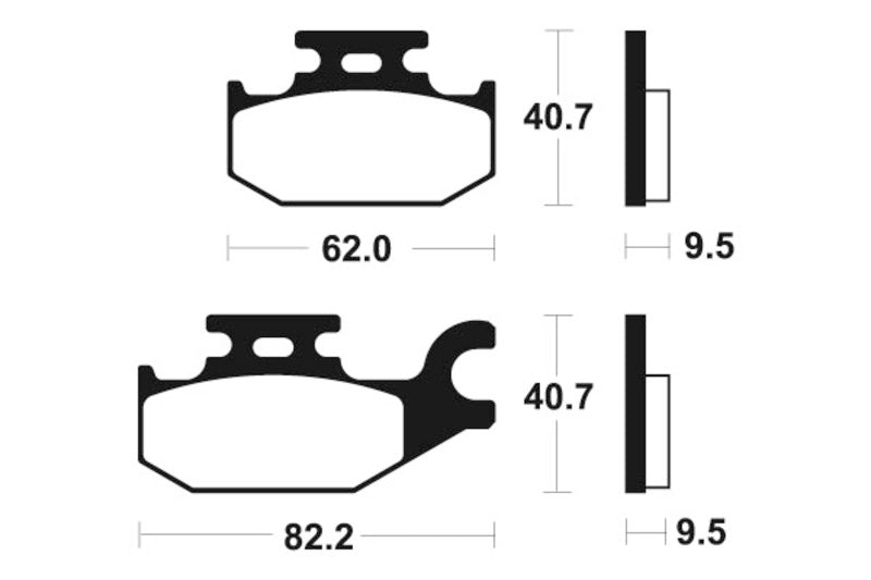 TECNIUM MX/ATV Sintered Metal Brake pads - MO254 1022863