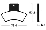 TECNIUM MX/ATV Sintered Metal Brake pads - MO255 1022864