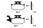 TECNIUM MX/ATV Sintered Metal Brake pads - MO267 1022868