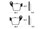 TECNIUM MX/ATV Sintered Metal Brake pads - MO277 1022870