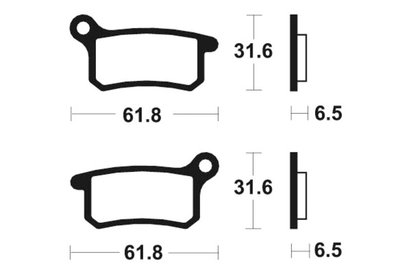 TECNIUM MX/ATV Sintered Metal Brake pads - MO283 1022871