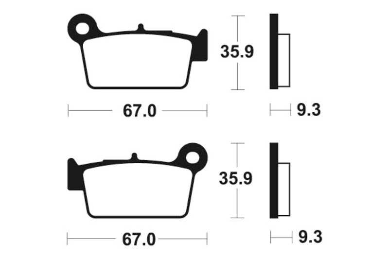 TECNIUM MX/ATV Sintered Metal Brake pads - MO290 1022873