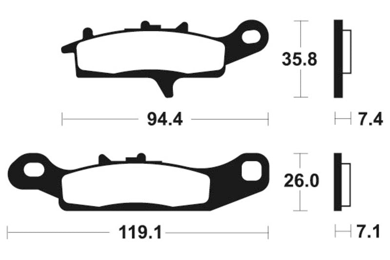 TECNIUM MX/ATV Sintered Metal Brake pads - MO301 1022879