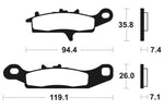 TECNIUM MX/ATV Sintered Metal Brake pads - MO301 1022879